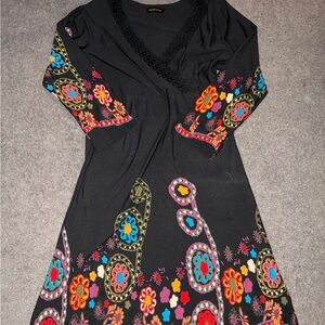 Floral Black reborn Dress medium